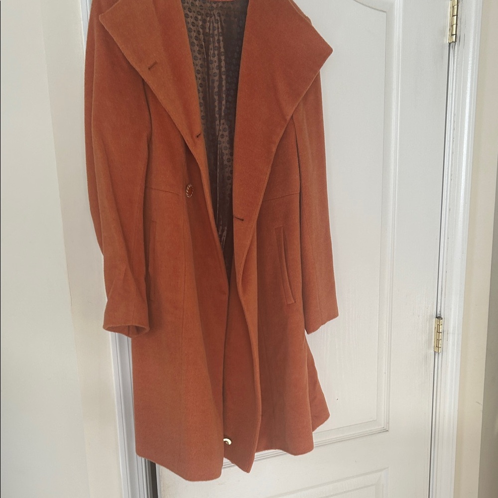 Perry Ellis Orange Trench Coat